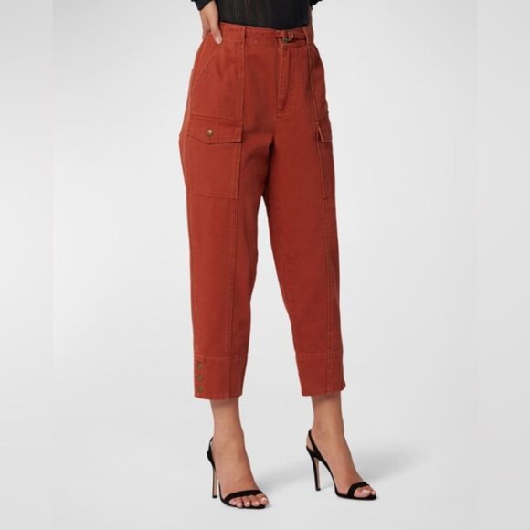 NWT joie HADIYA Cargo Pocket Cropped Pants D-Ring Belted Waist B0006F09195 Sz 6